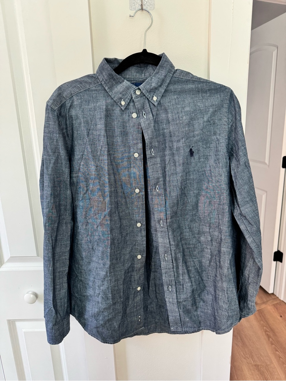 Ralph Lauren Dark Blue Chambray Button-Down Shirt